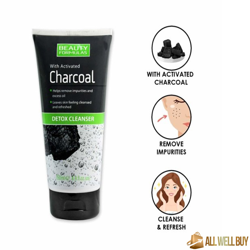 Beauty Formulas activated Charcoal Detox Cleanser 150ML